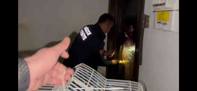 İ̇tfaiye Mahsur Kalan Muhabbet Kuşunu Kurtardı
