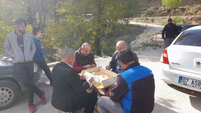 Antalya’da Damada Bulaşık Önlüğü, Ayva Ve Salatalık Taktılar