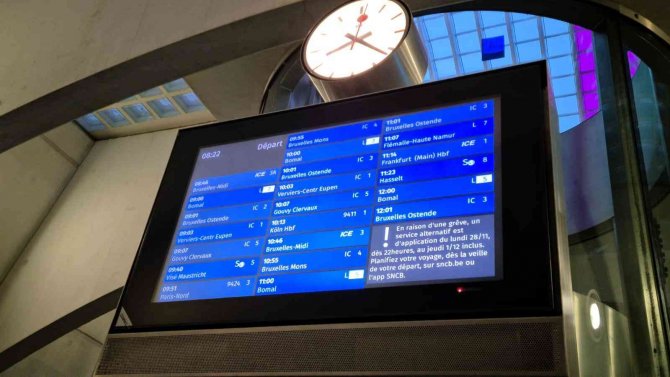 Belçika’da Demiryolu Çalışanları 3 Günlük Grev Başlattı
