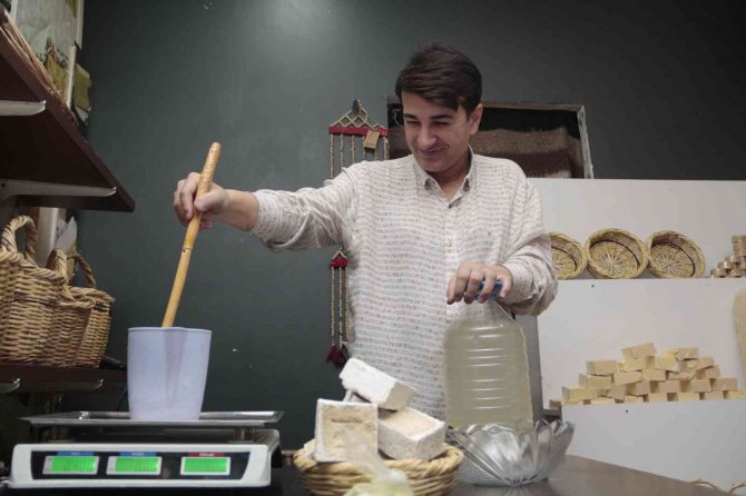 ‘Yeryüzü Cenneti’nin Suyundan Şifa Kaynağı Sabun Üretimi