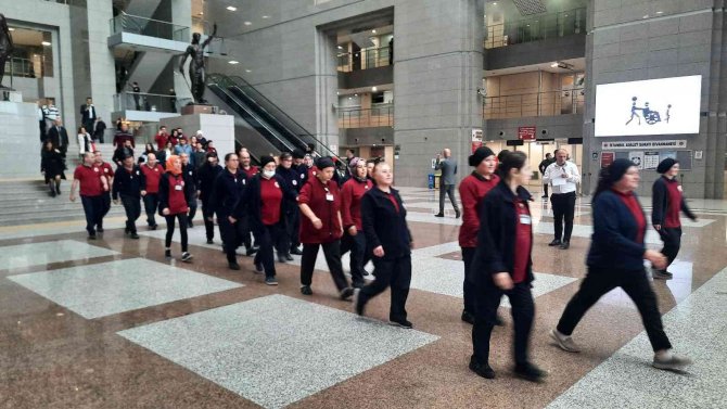 Çağlayan Adliyesi’nde Gerçeği Aratmayan Yangın Tatbikatı