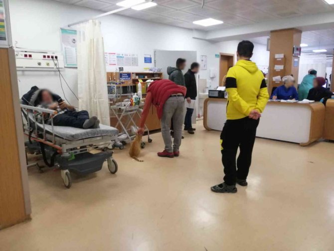 Üşüyen Kedi Geceyi Hastanenin Acilinde Geçirdi