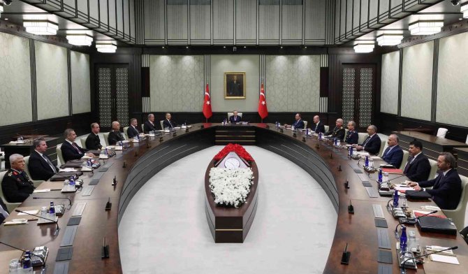 Milli Güvenlik Kurulu (Mgk), Cumhurbaşkanı Recep Tayyip Erdoğan’ın Başkanlığında Cumhurbaşkanlığı Külliyesinde Toplandı.