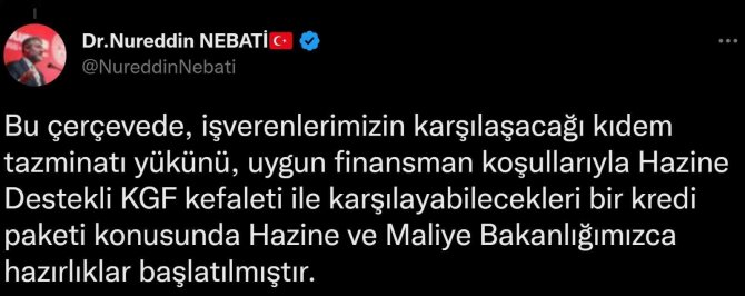 İ̇şverenlerin Eyt’de Kıdem Tazminatı Yükünü Karşılayabilecekleri Kredi Paketi İçin Hazırlıklar Başladı