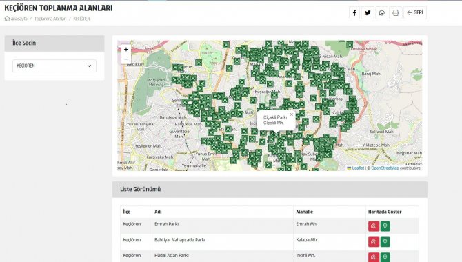 Abb Başkentteki Afet Ve Acil Durum Toplanma Alanlarını Yayınlamaya Başladı