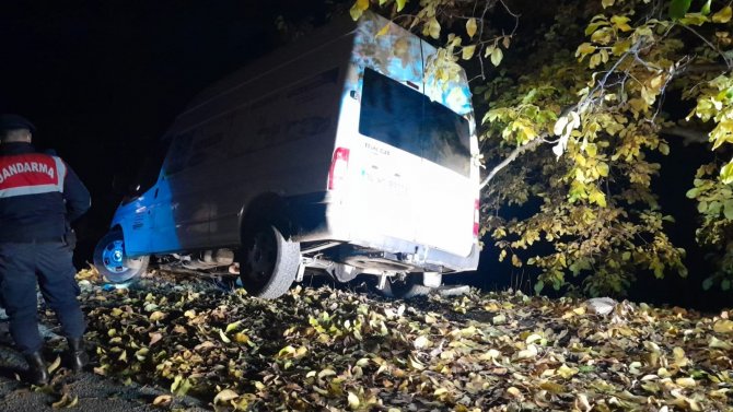 Kontrolden Çıkan Ticari Araç Şarampole Devrildi: 1 Yaralı