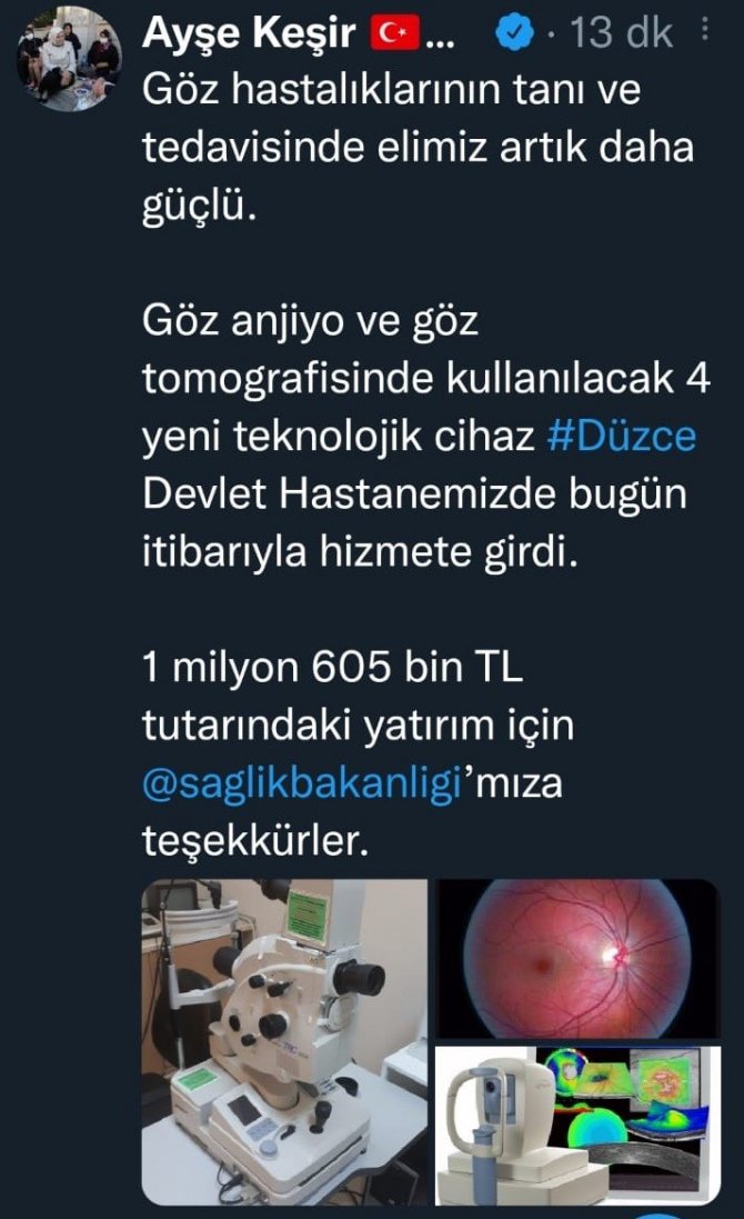 Düzce’ye Sağlık Alanında 4 Yeni Teknolojik Cihaz