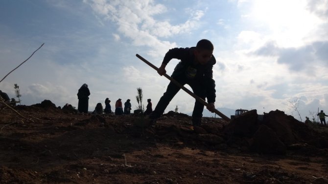Yetimler Babaları İçin Fidan Dikti