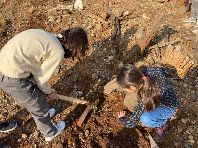 İ̇çmelerli Öğrenciler Yüzlerce Fidanı Toprakla Buluşturdu
