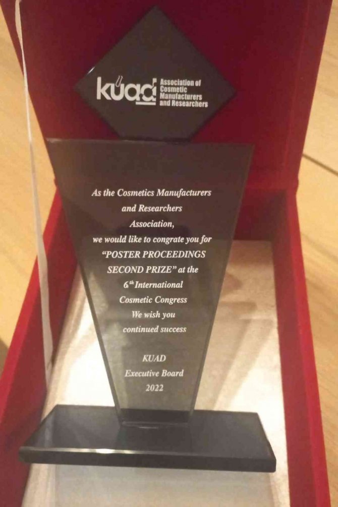 Paü Öğrencileri 6. Uluslararası Kozmetik Kongresinden Dereceyle Döndü