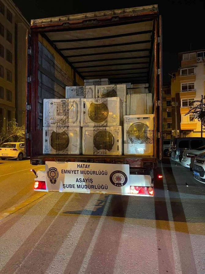 Nakliyat Firmasının Suriye’ye Götürmediği Çamaşır Makinaları Depoda Ele Geçirildi