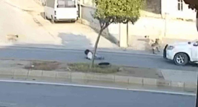 Köpekten Kaçan Küçük Kız Aracın Altında Kalmaktan Son Anda Kurtuldu