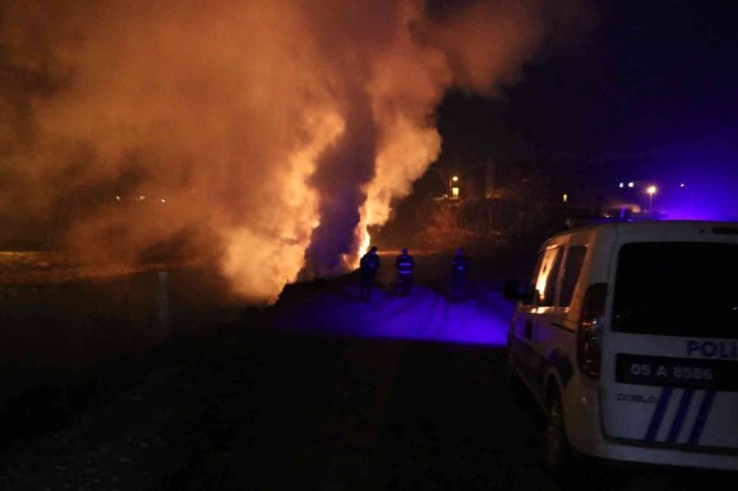 Amasya’da Ot Yangını