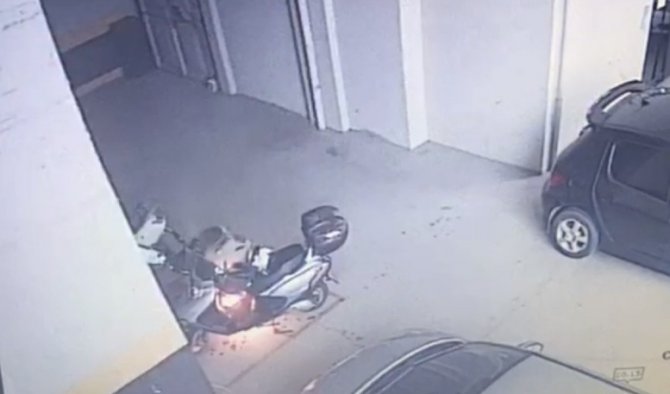 Bursa’da 5 Motosiklet Alevlere Teslim Oldu, O Anlar Kameraya Yansıdı