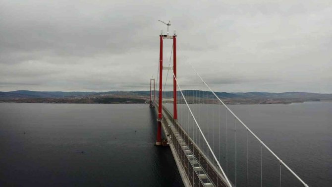 1915 Çanakkale Köprüsü 334 Metre Kule Yüksekliğine Ulaştı