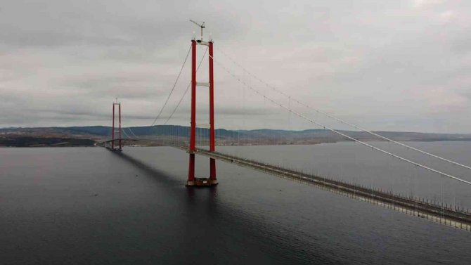 1915 Çanakkale Köprüsü 334 Metre Kule Yüksekliğine Ulaştı