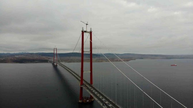 1915 Çanakkale Köprüsü 334 Metre Kule Yüksekliğine Ulaştı