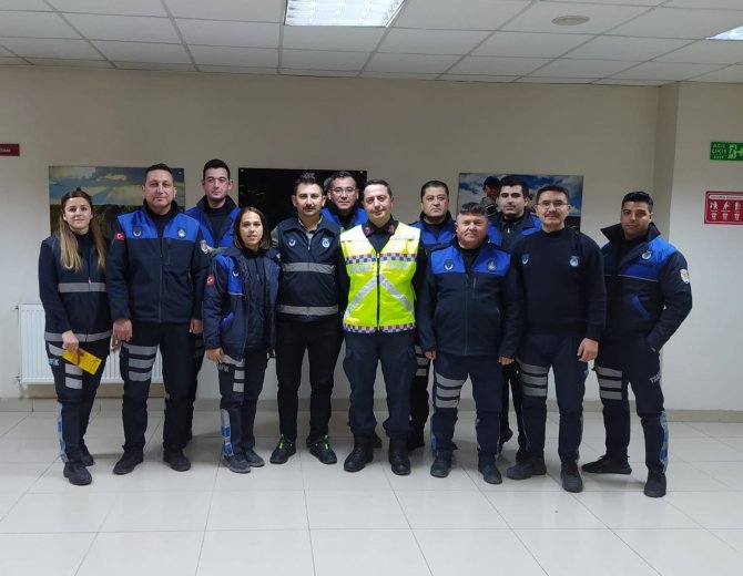 Aksaray’da Trafik Jandarmasından Zabıtaya Trafik Güvenliği Eğitimi