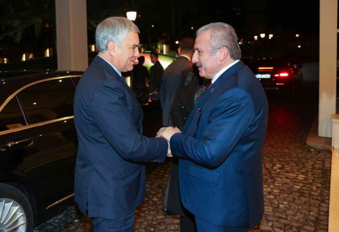 Tbmm Başkanı Şentop, Rusya Devlet Duması Başkanı Volodin İle Bir Araya Geldi