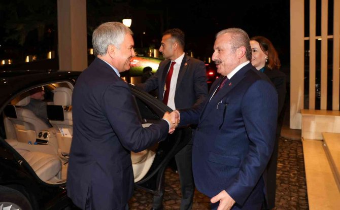 Tbmm Başkanı Şentop, Rusya Devlet Duması Başkanı Volodin İle Bir Araya Geldi