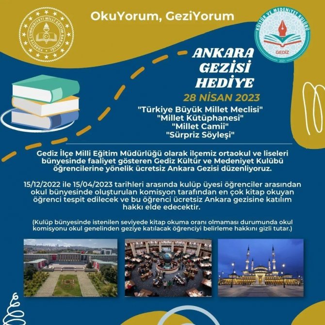 Gediz’de "Okuyorum, Geziyorum" Projesi Tanıtıldı