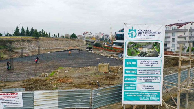 Gölcük Şehirlerarası Otobüs Terminali’nde Temel Hazırlığı