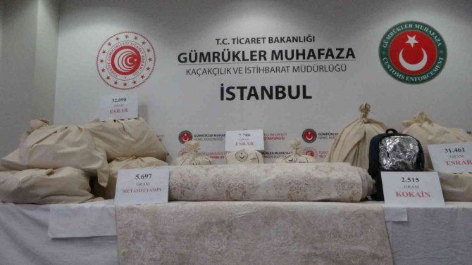 Sabiha Gökçen Havalimanında Kargoya Getirilen Kumaştan 5,7 Kilo Metamfetamin Kazıyarak Ele Geçirildi