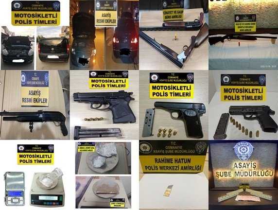 Osmaniye’de Asayiş Uygulamalarında Yakalanan 8 Zanlı Tutuklandı