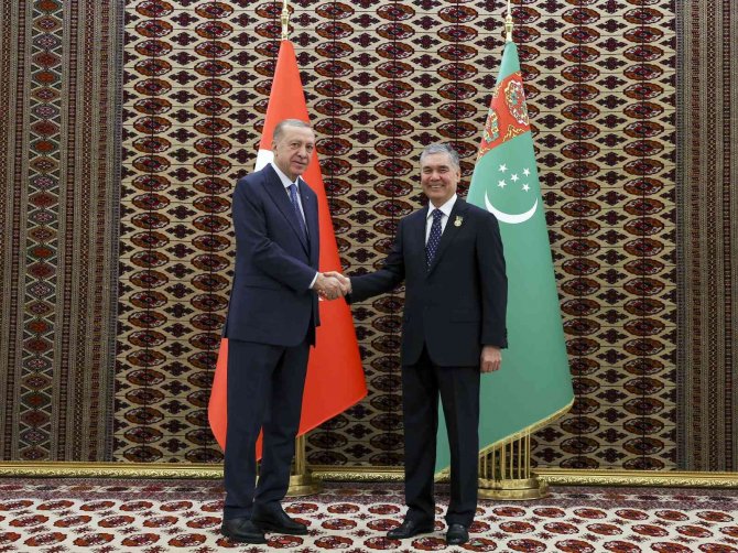 Cumhurbaşkanı Erdoğan, Türkmenistan Halk Maslahatı Başkanı Berdimuhamedov İle Görüştü