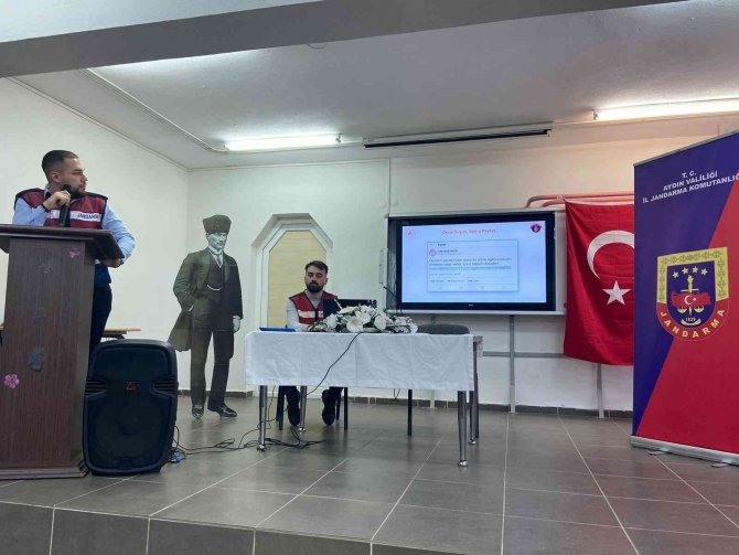 Jandarma Ekipleri Çineli Öğrencileri Bilgilendirdi