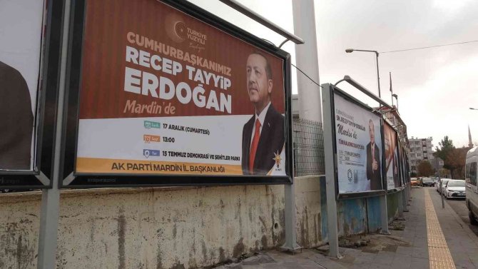 Mardin Cumhurbaşkanı Erdoğan’ı Bekliyor