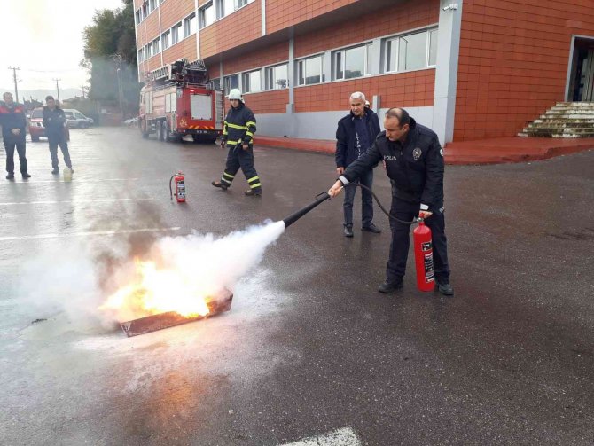 Zonguldak Emniyeti’nde Yangın Tatbikatı