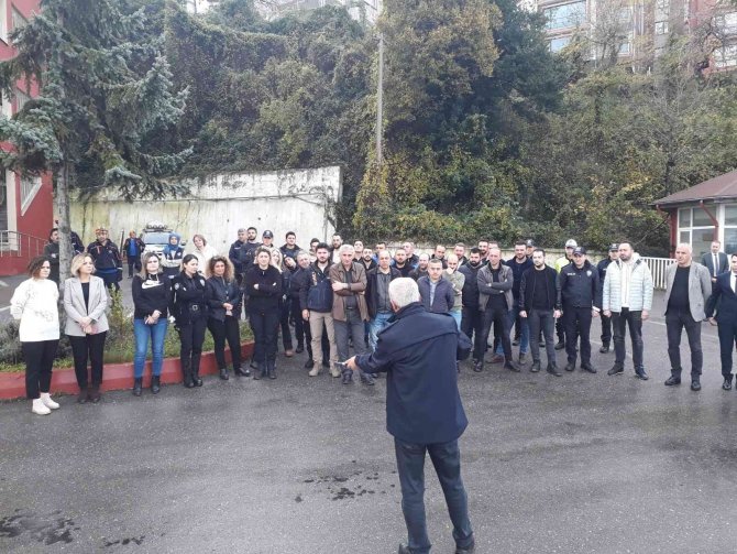 Zonguldak Emniyeti’nde Yangın Tatbikatı