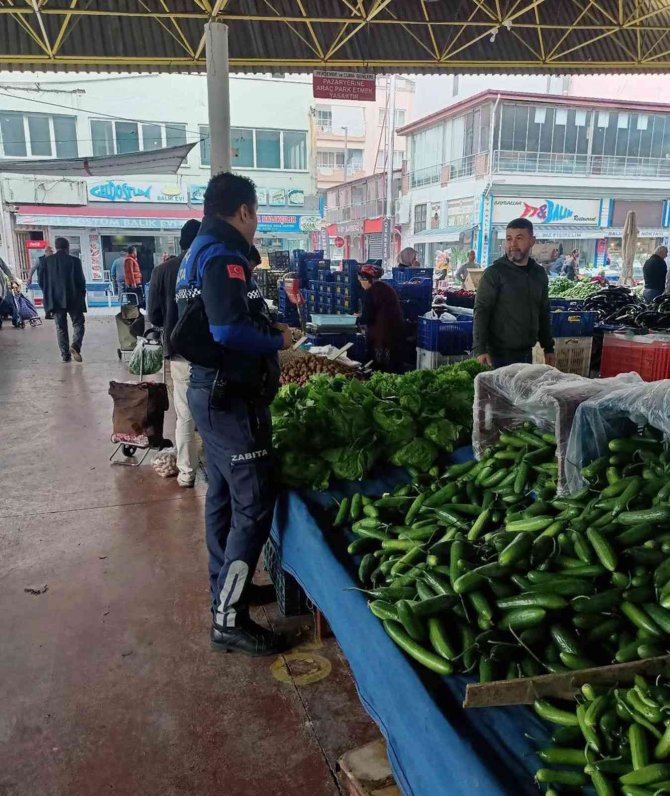 Ortaca Semt Pazarında Etiket Denetimi