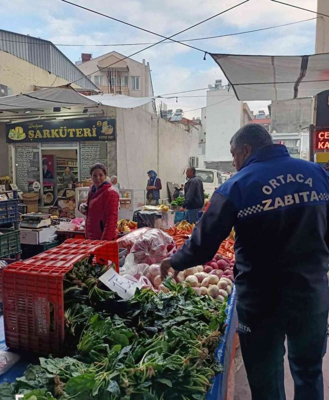 Ortaca Semt Pazarında Etiket Denetimi