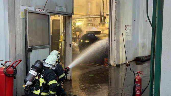Düzce’de Fabrika Yangını Korkuttu