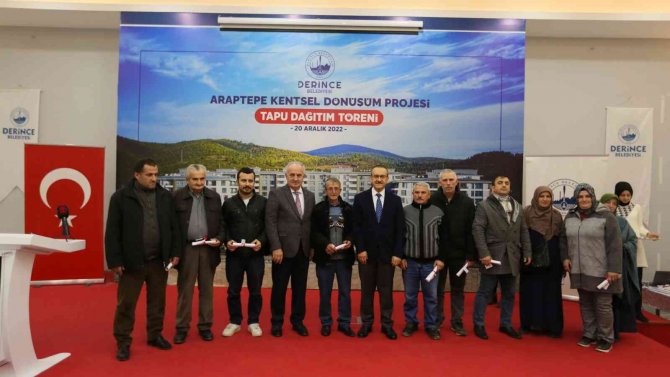 Araptepe’de Hak Sahiplerinin Tapu Sevinci