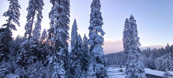 Düzce’de Yüksek Kesimler Beyaza Büründü
