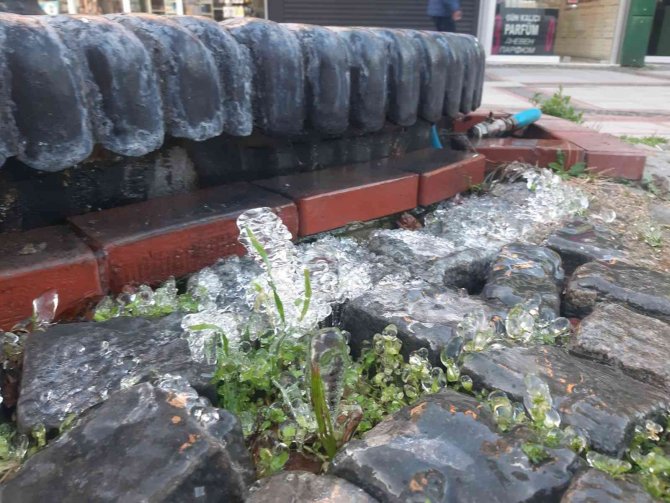 Edirne’de Buzlanma Ve Dondurucu Soğuk Etkili Oldu