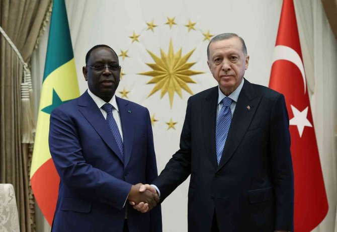 Cumhurbaşkanı Erdoğan, Senegal Cumhurbaşkanı Sall İle Bir Araya Geldi