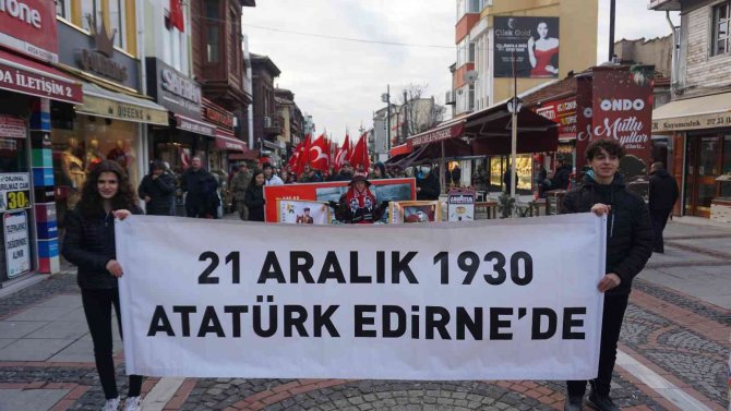 Atatürk’ün Edirne’ye Gelişinin 92’nci Yılı Törenle Kutlandı