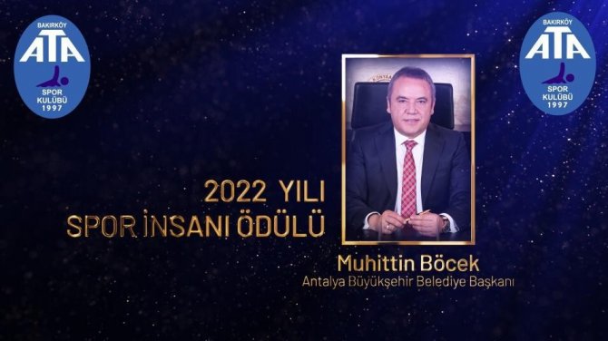 Başkan Böcek, 2022 Yılı Spor İ̇nsanı Ödülü’ne Layık Görüldü