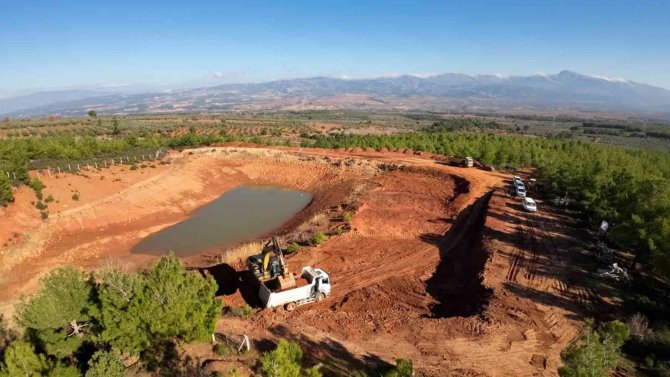 Aski̇, Karacasu Yazır’da Gölet Genişletme Çalışmalarına Başladı