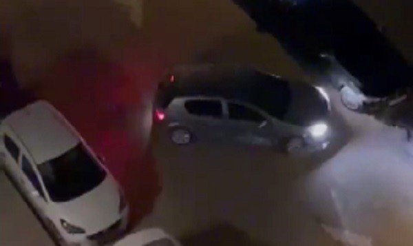 Alkollü Sürücü Park Halindeki Araçlara Böyle Çarptı