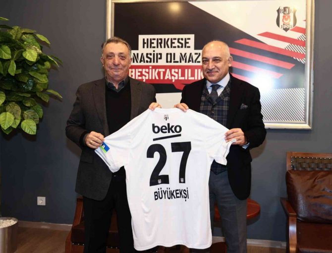 Tff Başkanı Mehmet Büyükekşi, Beşiktaş’ı Ziyaret Etti