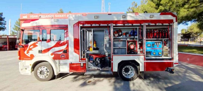 Uşak Tekstil Osb’ye Yeni Bir İtfaiye Aracı Kazandırıldı