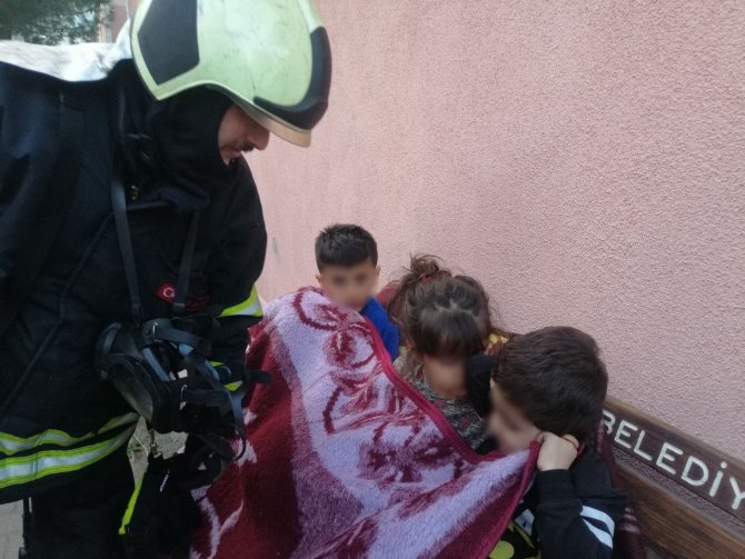 Kocaeli’de Korkutan Yangın: 3 Çocuğuyla Alevlerden Kaçtı