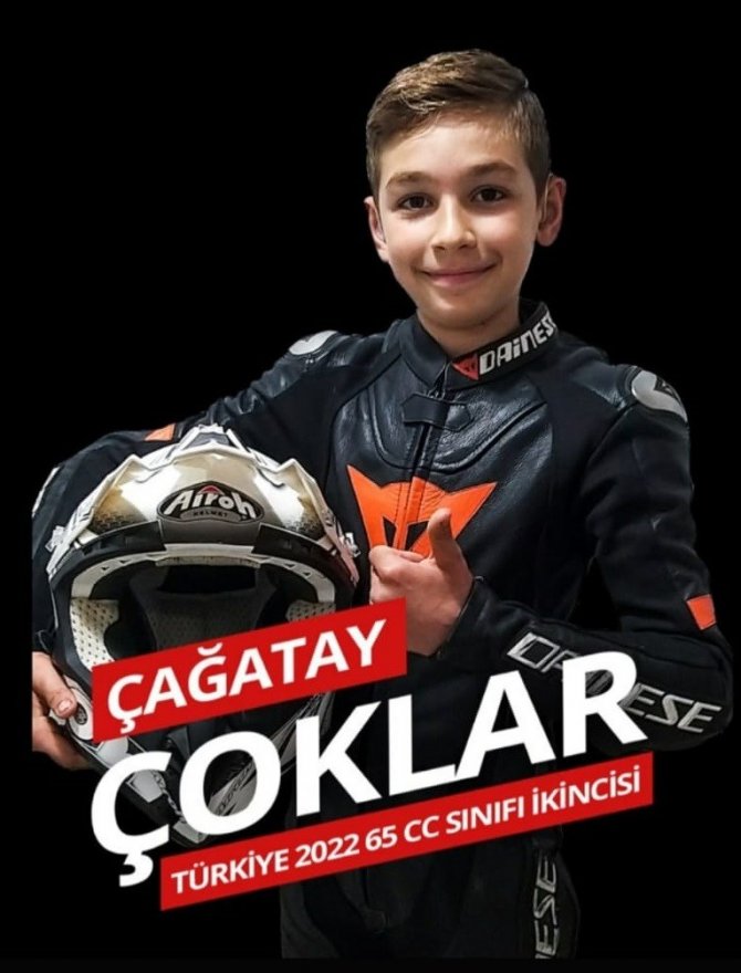 11 Yaşındaki Minik Motosiklet Sporcusu Çağatay Çoklar Türkiye 2.si Oldu