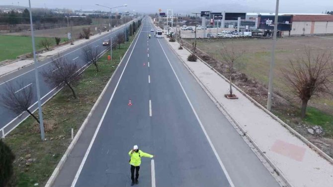 Elazığ’da Dron Destekli Trafik Denetimi