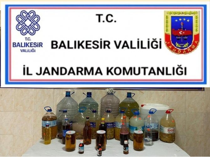 Balıkesir’de Jandarmadan Kaçak İçki Operasyonu